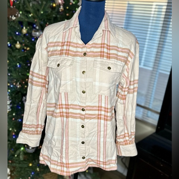 EUC Spell & the Gypsy Collective Musk Basecamp Flannel Botton Down Top - Picture 5 of 13